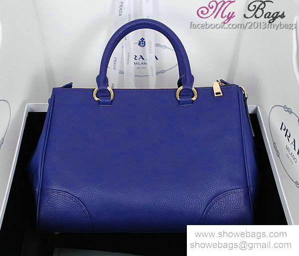 2014 Prada grainy leather tote bag BN2325 roya blue